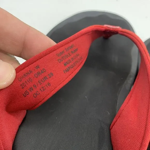 OluKai Sandals Womens Size 9 Red Flip Flop Cushioned Comfort Beach Synthetic - Picture 10 of 10